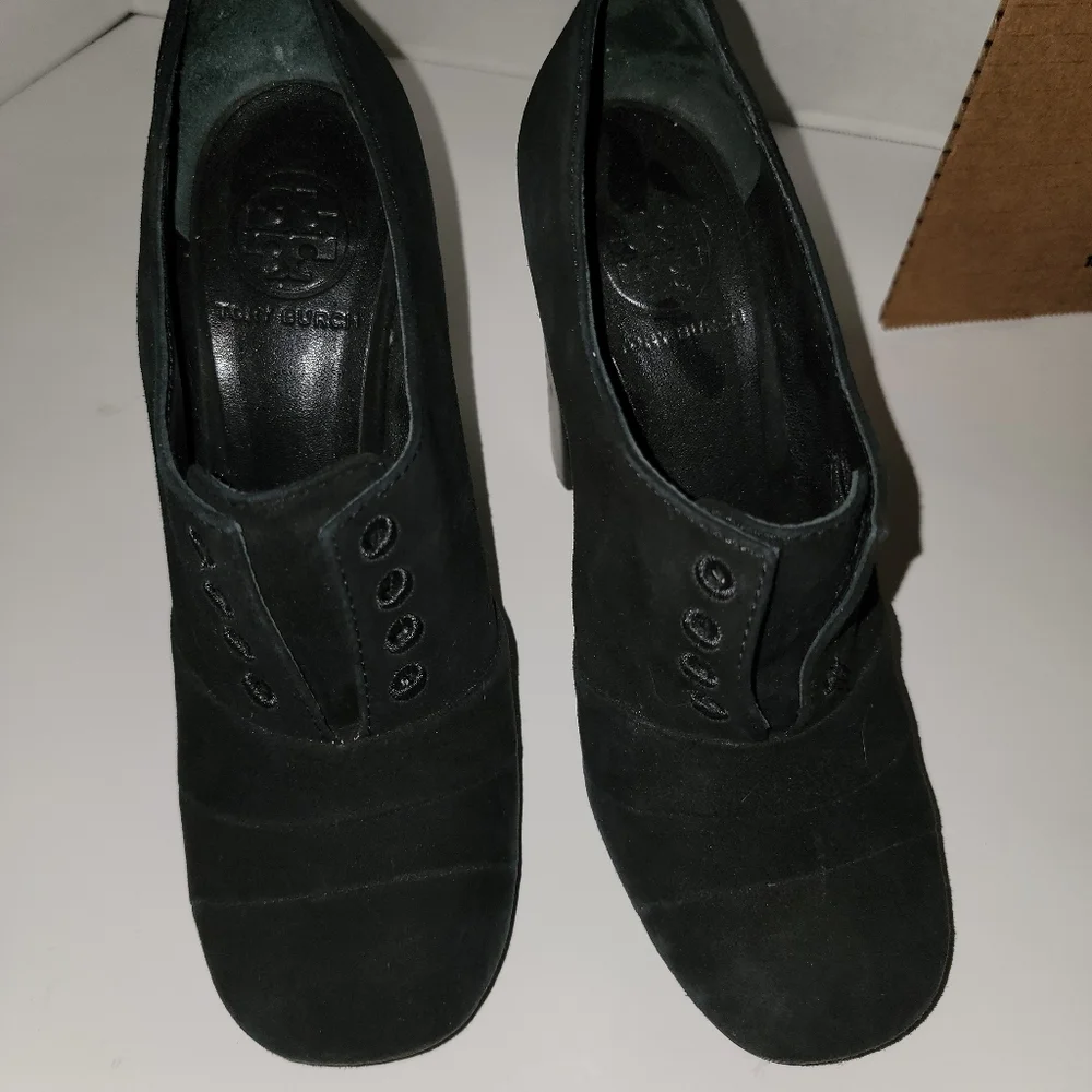 Tory Burch Black Suede High Heel Booties